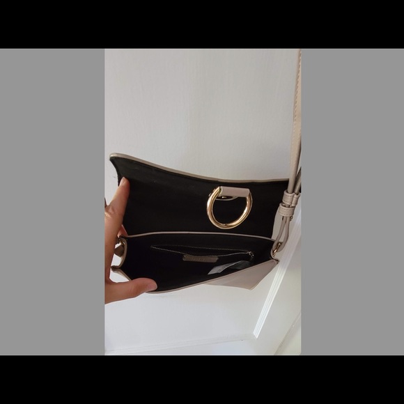 Beige/Grey Forever 21 Baguette cross-body/clutch handbag - Picture 2 of 2
